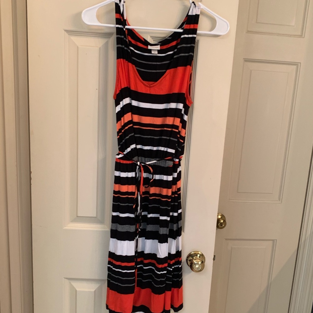 Striped Sleeveless Cotton Dress